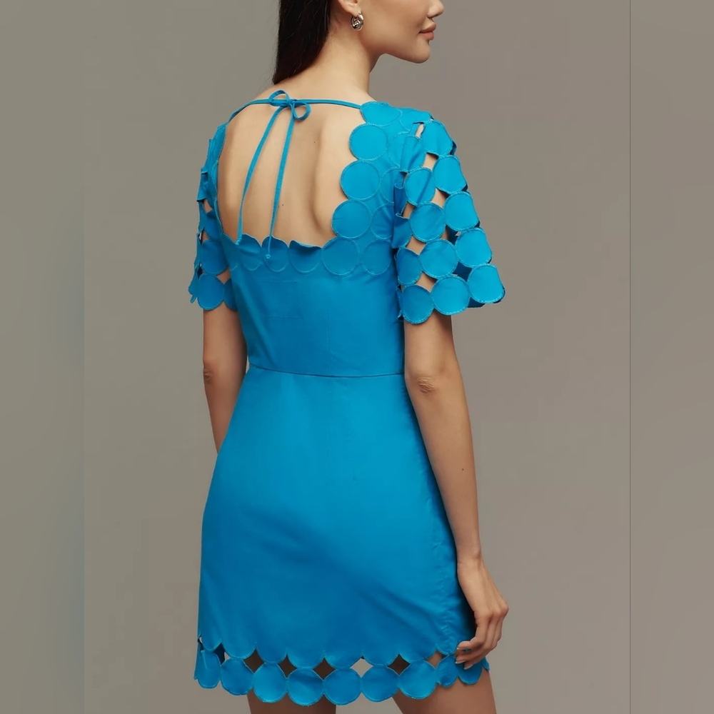 NWT ANTHRO | $178 Cutwork Mini Dress - Picture 4 of 5
